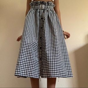 Black and white plaid skirt